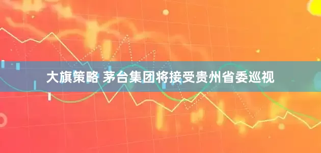 大旗策略 茅台集团将接受贵州省委巡视