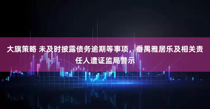 大旗策略 未及时披露债务逾期等事项，番禺雅居乐及相关责任人遭证监局警示